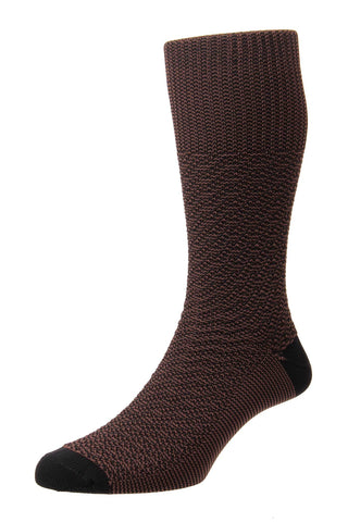 Buy brown HJHall Indestructible Textured Jacquard Half Hose Socks - HJ5