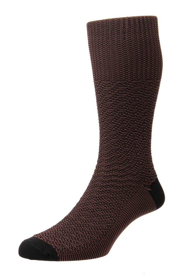 HJHall Indestructible Textured Jacquard Half Hose Socks - HJ5