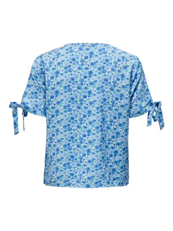 JDY Thora Short Sleeve Shirt-CASHMERE BLU
