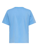 JDY Tokoy Short Sleeve Top-AZURE BLUE