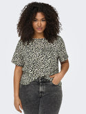 Only Carmakoma Carvica Short Sleeve Top-SEA GRASS