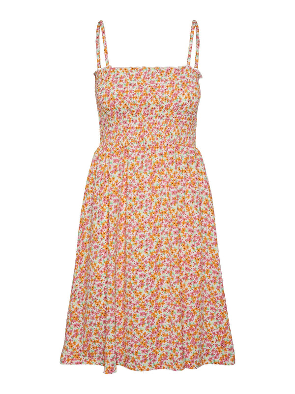 Pieces Luciana Strap Summer Dress-CLOUD DANCER