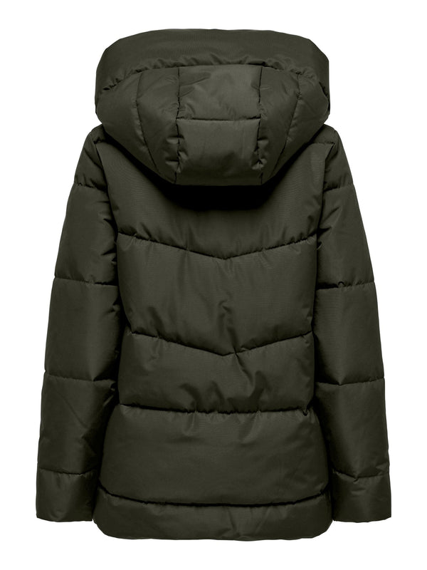JDY Turbo Short Ladies Padded Jacket-FOREST GREEN
