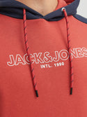 Jack & Jones Anker Hooded Sweatshirt-CINNABAR