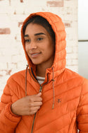 Lighthouse Laurel Mid Length Insulated Coat-BURNT ORANGE