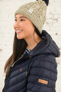Lighthouse Laurel Mid Length Insulated Coat-NAVY