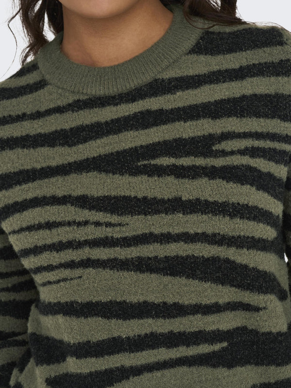 JDY Lorraine Long Sleeve Pullover Knit-KALAMATA