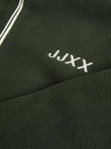 JJXX Celia Long Sleeve Relaxed Half Zip Fleece-GREEN