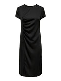 JDY Urba Short Sleeve Midi Dress-BLACK