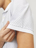 Jack & Jones Luis All Over Print Short Sleeve Polo-WHITE