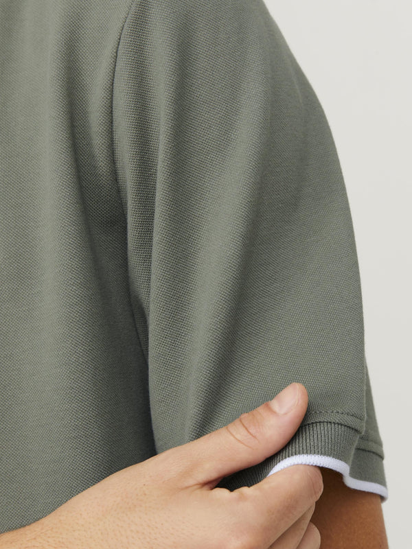 Jack & Jones Hass Logo Short Sleeve Polo-AGAVE
