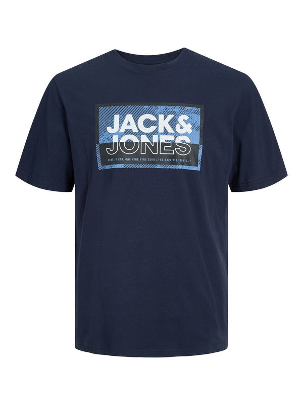 Jack & Jones Logan Short Sleeve Tee-NAVY BLAZER