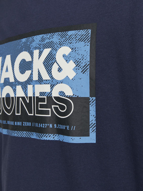 Jack & Jones Logan Short Sleeve Tee-NAVY BLAZER