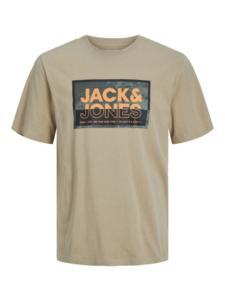 Jack & Jones Logan Short Sleeve Tee-CROCKERY