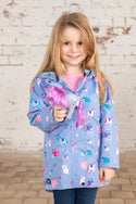 Lighthouse Kids Olivia Waterproof Breathable Jacket With All Over Tractor And Animal Print-LILAC