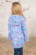 Lighthouse Kids Olivia Waterproof Breathable Jacket With All Over Tractor And Animal Print-LILAC