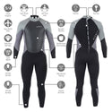 Osprey Zero 5/4 Mens Full Wetsuit - Borderland Muff